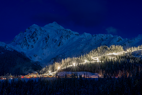 Inaugural Night Skiing Metal Photo Small